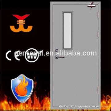 Fire resistance glass vision steel door